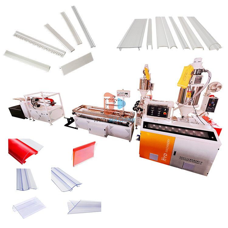 Plastic two color /soft and hard co-extruded profile making machine